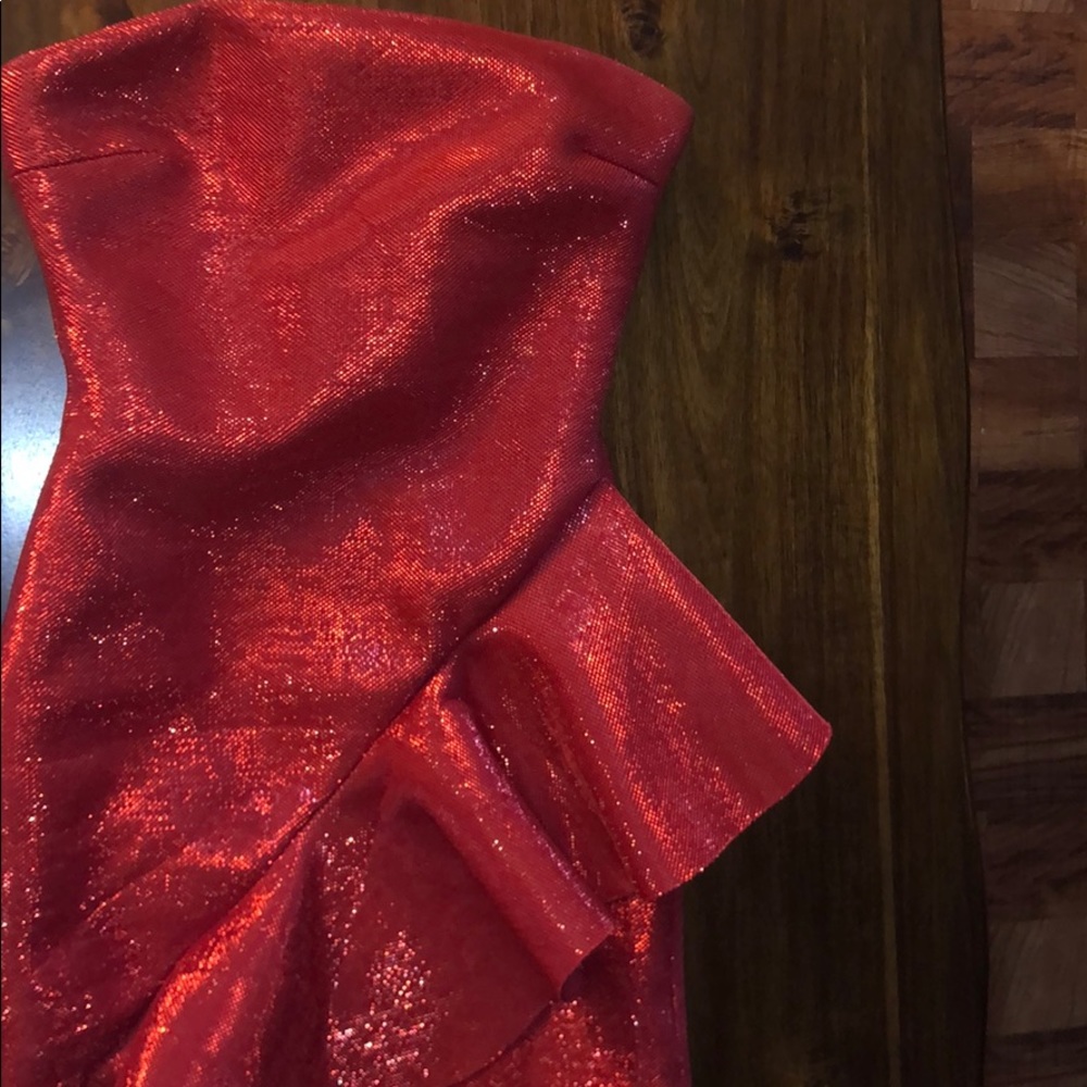 Fashion Nova Metallic Ruffle Minidress (Brand New)